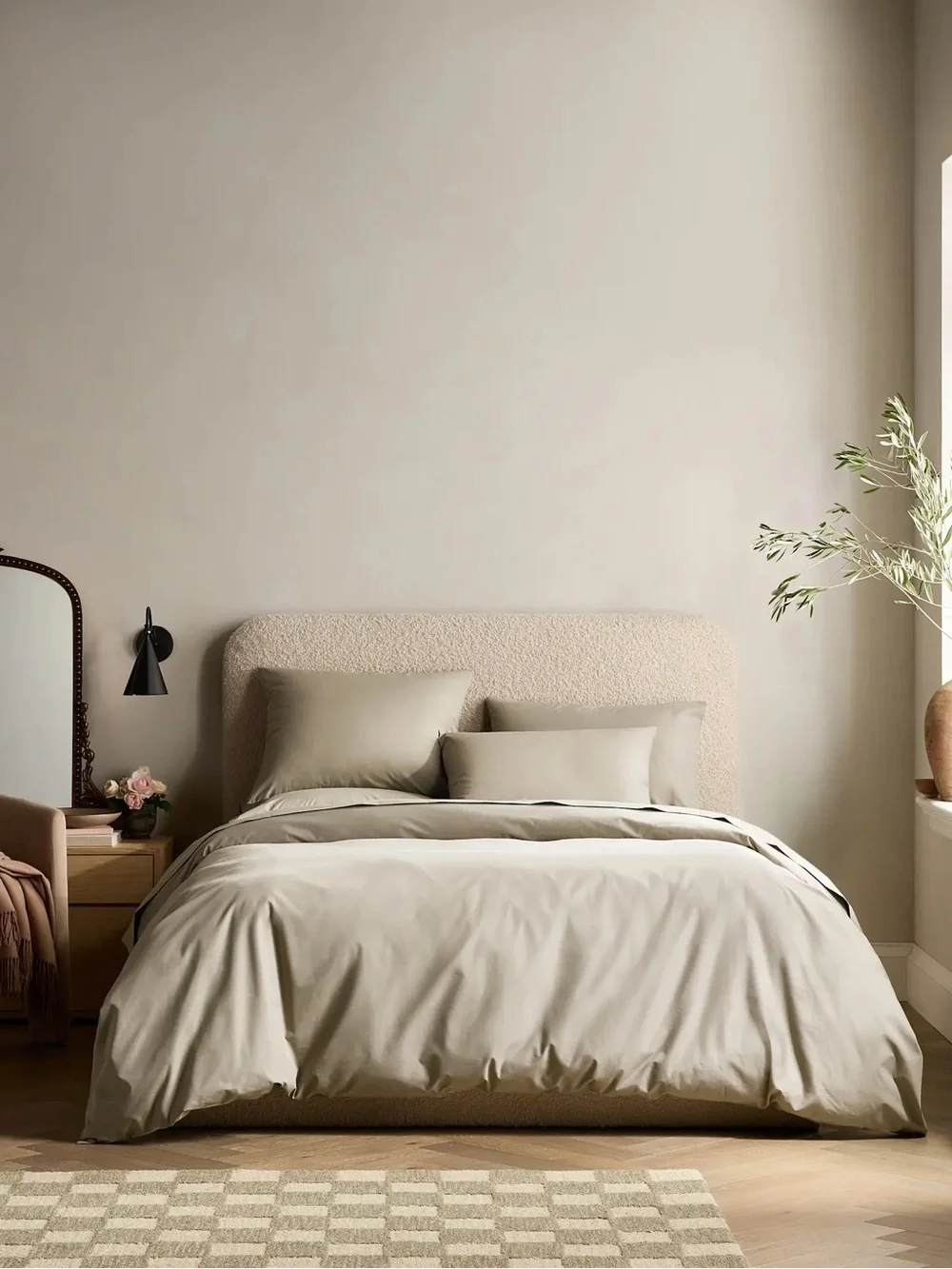 Quince Organic Percale Duvet Cover — toffee, King/Cal King